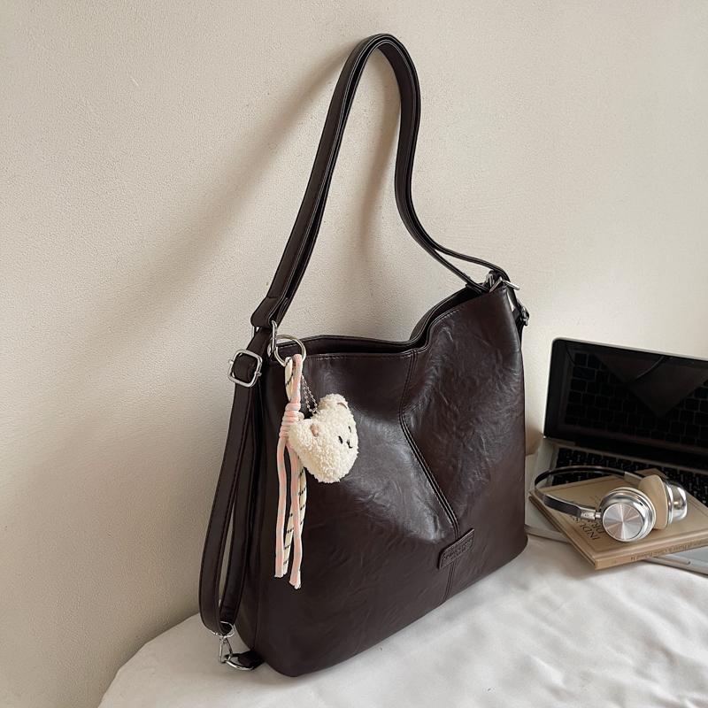 Vintage Shoulder Bag Soft Leather Women's Large Capacity Tote Bag