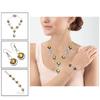 Citrine Quartz Gemstone Handmade Ethnic Jewelry Necklace Set 18-20''