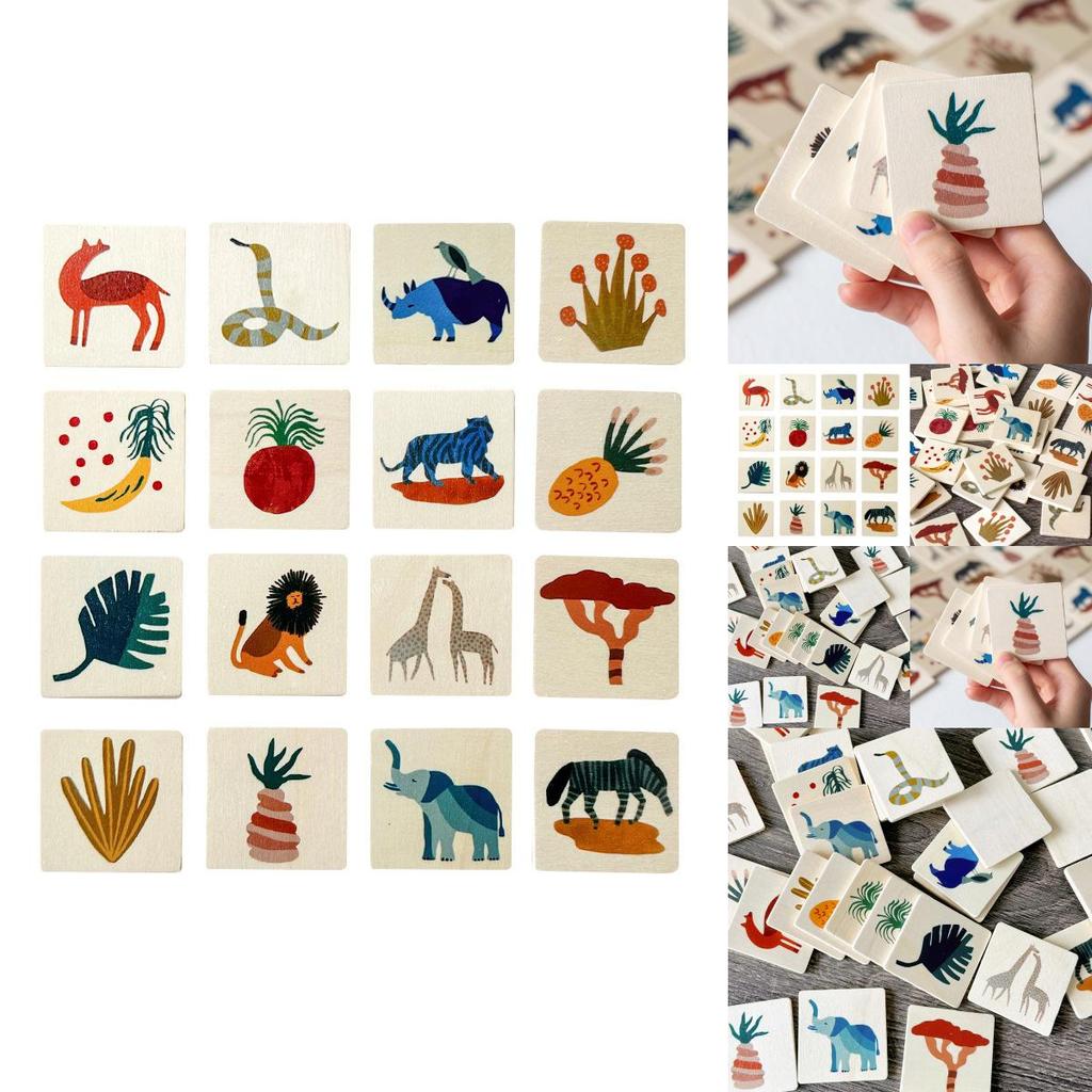 Wooden Animal Card Puzzle With Memory And Logic Skills For Kids Educational Toy