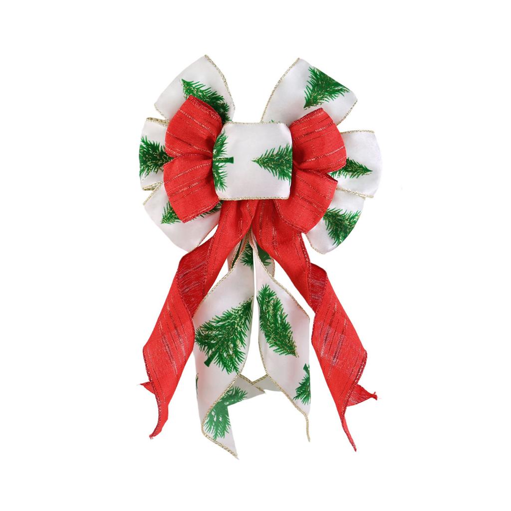 Christmas Decorations High-end Gold Velvet Bow Christmas Flocking Bow Large Red