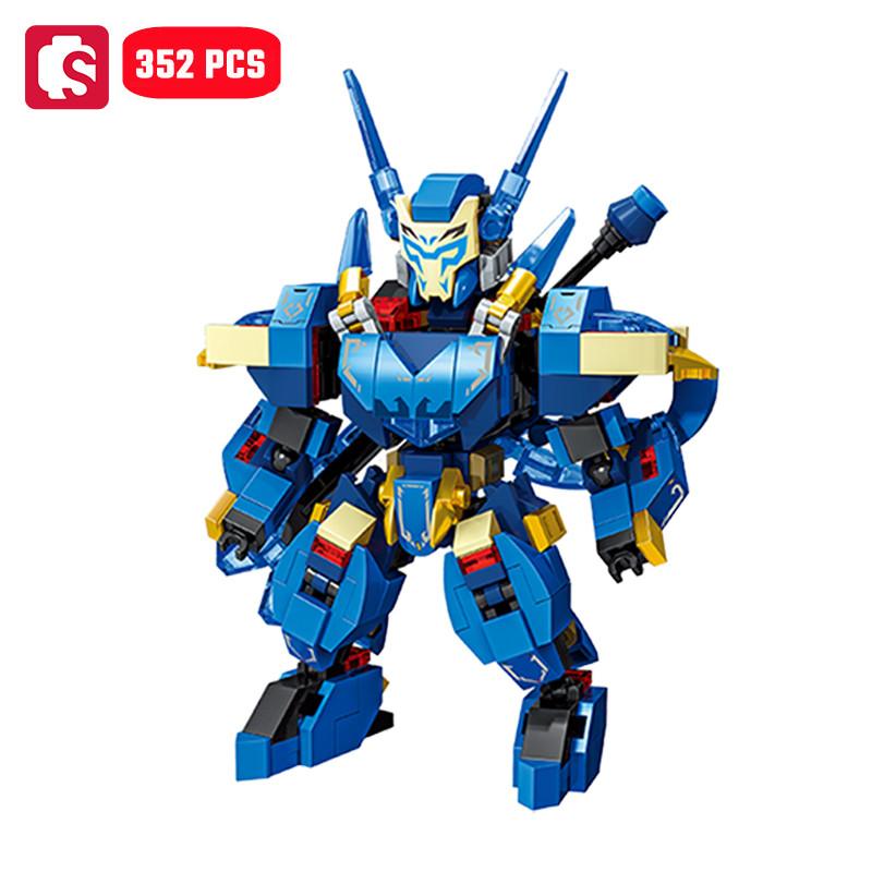Non-Toxic Sembo Chiese-Style Mecha Assemblage Building Blocks Robot Model Bricks Collectible Ornaments Kids Toys For Children Diy Holiday Gift