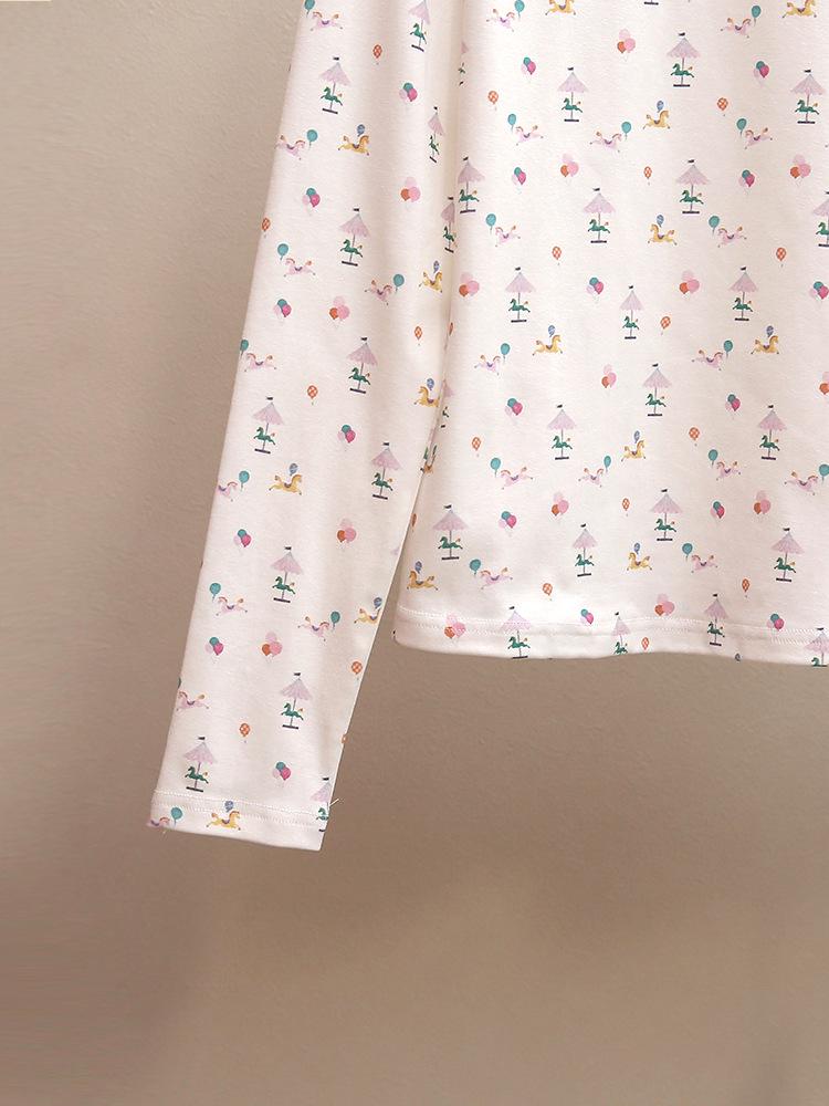 High-End Women's Casual Round Neck Print T-shirt - Slimming Spring New Arrival