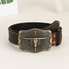 Men's Retro Western Leather Belt - Trendy Cowboy Style Waistband