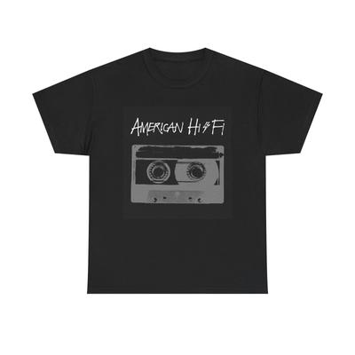 Maglietta American Hi Fi Merch Band Retrò Vintage Anni '90 Rock Punk Unisex Cotone Pesante