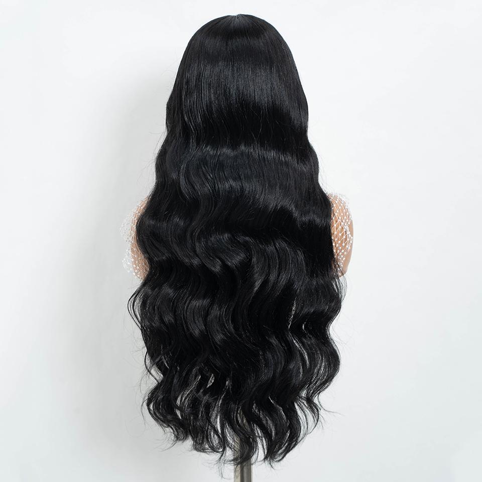 Synthetic Body Wave Lace Front Wigs For Women 28 inch Omber Blonde Black Lace Frontal Wigs Heat Resistant Fiber Cosplay Wig