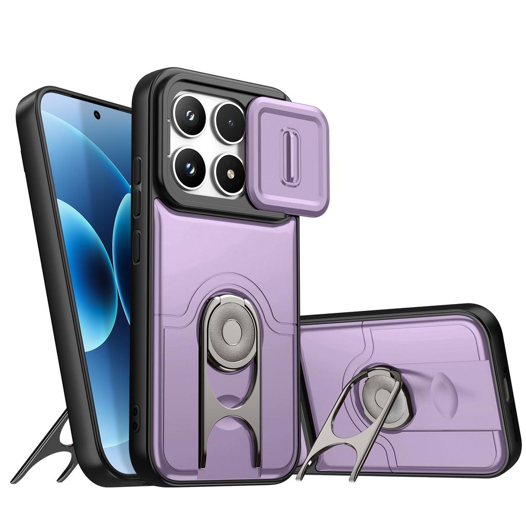 For Xiaomi Poco X6 Pro Case Poco F6 Pro Cover Poco X6 Pro F6Pro Matte Feeling Hard Military Stand Holder Protection Phone Covers