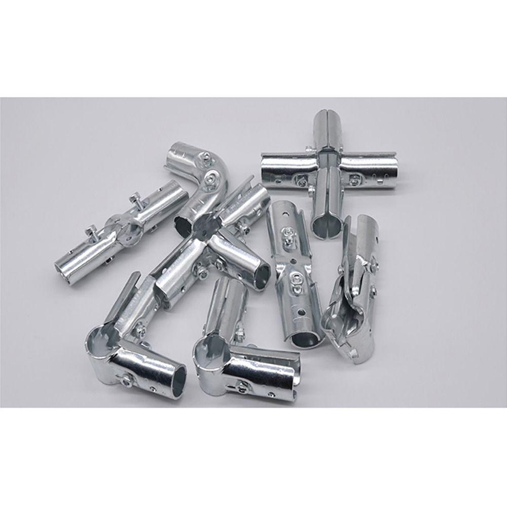 1Pcs Carbon Steel Galvanized Tube Connector 20/25/32mm Fixed Clamp New Pipe Joint Clothes Display