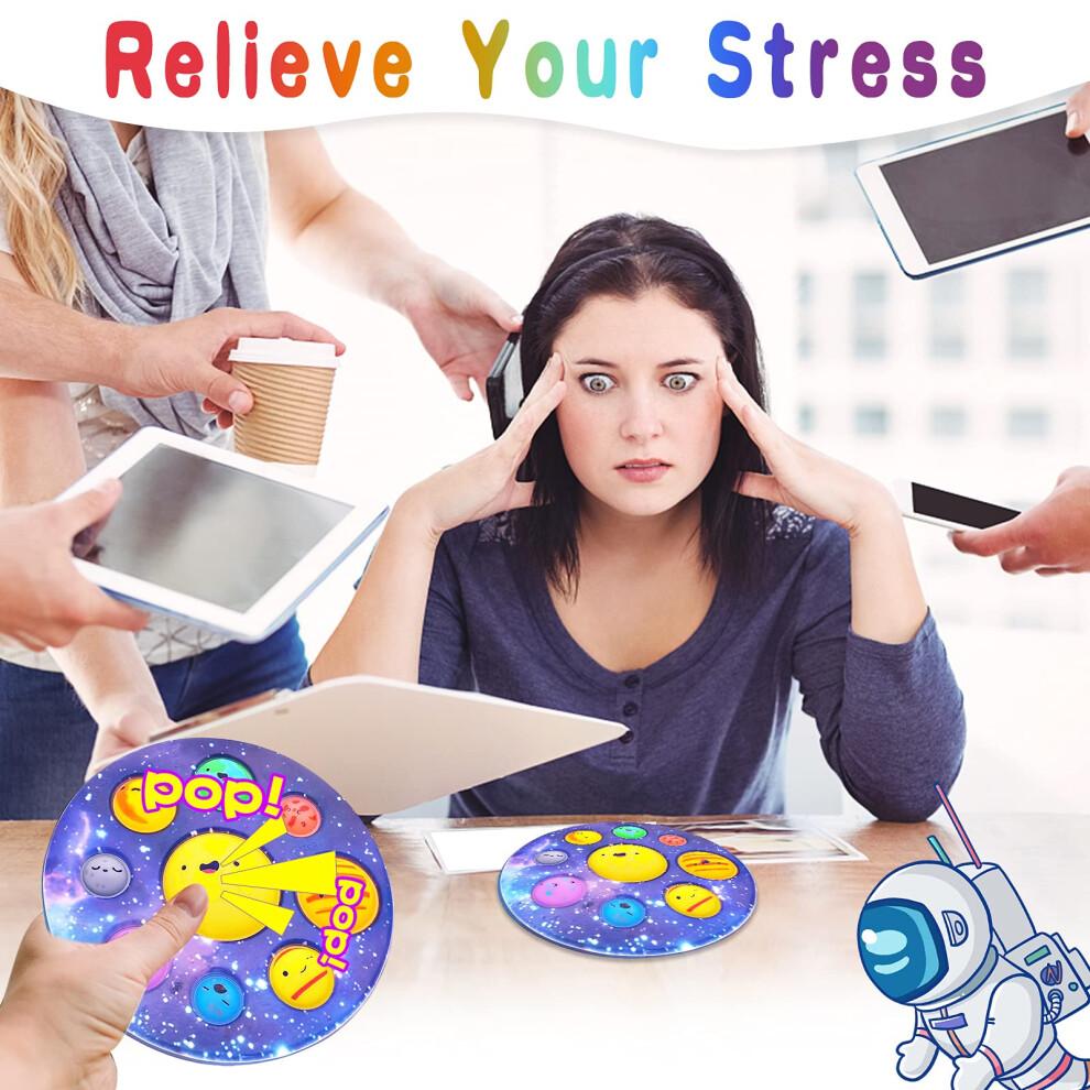 vita dennis Popping Its Fidget Toy, Planetary Finger Push Bubble, Eight Planets Sensory Fidget Toys for Kids and Adults, Autism Special Needs Relieve
