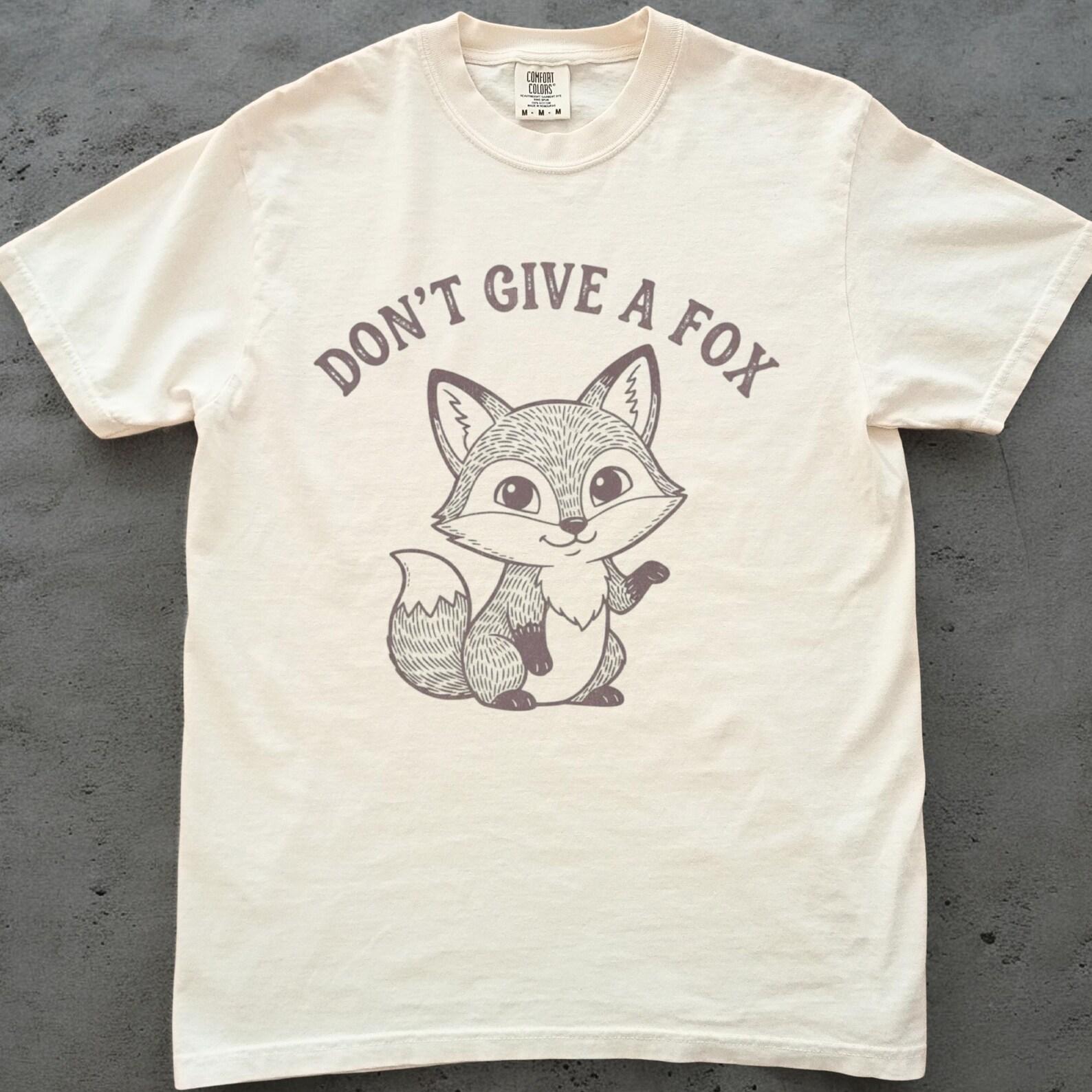 Fox Shirt, Funny Fox Lover Tee, Cute Animal Graphic T shirt, Comfort Colors Cottagecore Fox Gift, Woodland Creature Shirt S