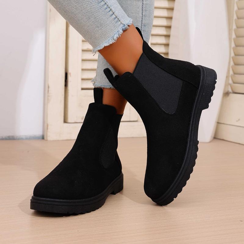 Fashion Flats Suede Women Short Boots 2025 Winter New Trends Comfort Shoes Fashion Classical Ankle Snow Boots Dress Zapatillas De Mujer
