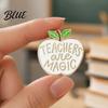Canvas Bag Accessory Brooch Pin Enamel Teacher-Themed Fruit Shape Lapel