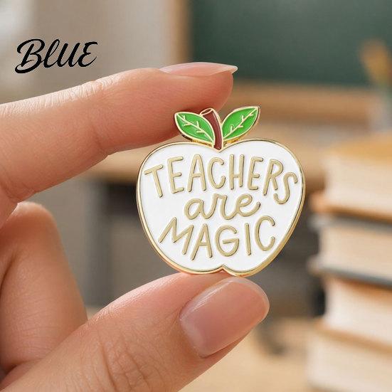 Canvas Bag Accessory Brooch Pin Enamel Teacher-Themed Fruit Shape Lapel