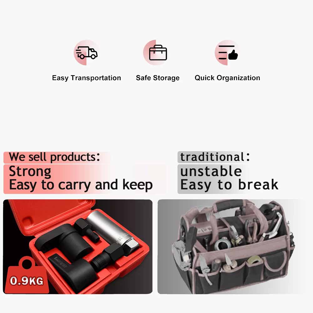 5pcs Oxygen Sensor Socket Wrench Kit 22mm 1/2"&3/8" Drive Removal Lambda Installation Repair Tool Automotive Parts Accessories