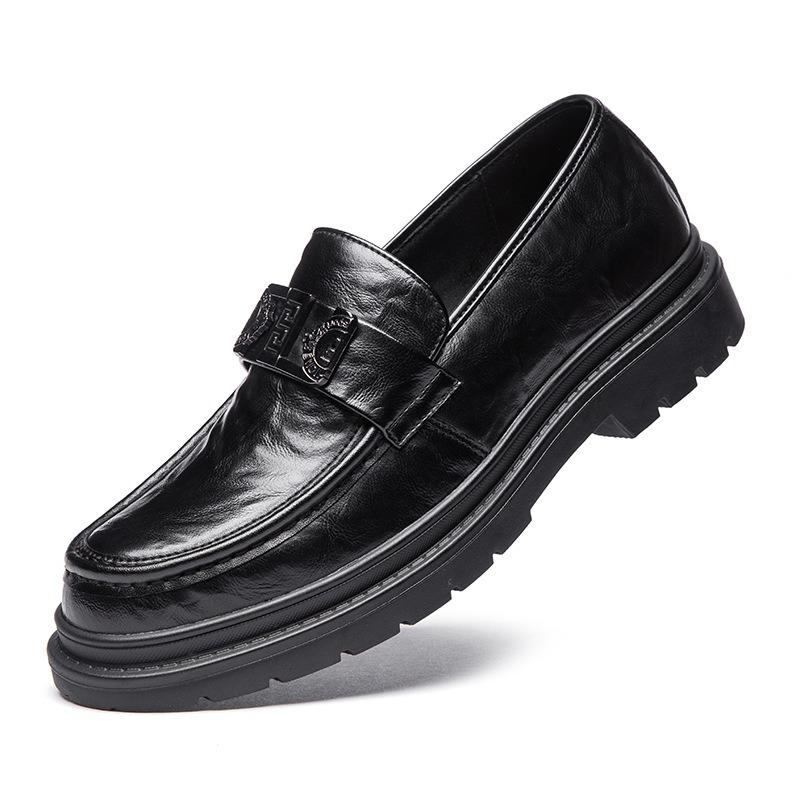 Spring new men's shoes genuine leather breathable one-pedal men's trendy versatile casual foot leather shoes