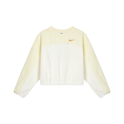 Nike Colorblock Casual Crewneck Long-Sleeve Pullover Sweatshirt for Women