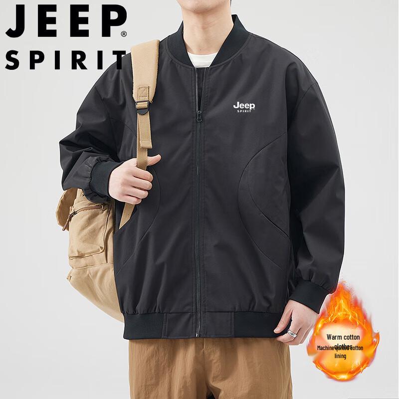 JEEP SPIRIT Men's Thickened Casual Stand Collar Jacket