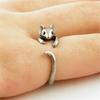 Antique Silver Color Mouse Open Ring For Women Creative Cute Little Animal Adjustable Rings Charming Party  Jewelry