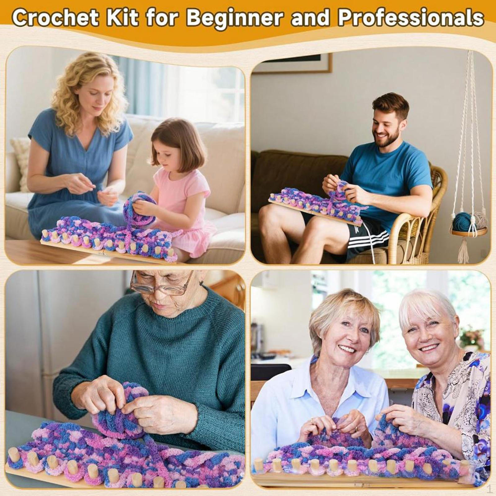 

2 шт. Вязальный станок Деревянный аксессуар Одеяло Портативный для начинающих Домашний декор для изготовления