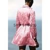 Spring New Women Clothes V-Shaped Neckline With Belt Flowers Print Fashion Long Sleeve Short Dress 5029072
