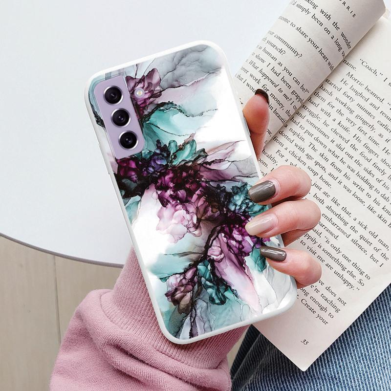 

Case For Samsung Galaxy S21 5G Bags S 21 Plus FE Cover Protective Silicone Funda Marble Stone Texture Coque For Samsung S24 FE Samsung S21 FE