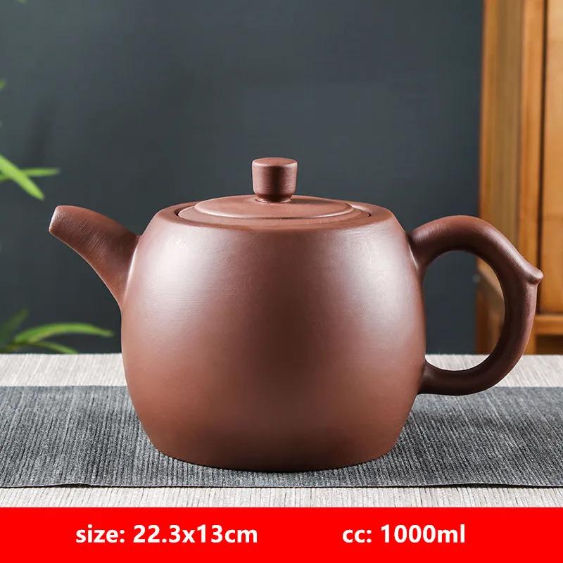 Yixing Purple Clay Tea Pot Chinese Large Capacity Teapot Tradition Beauty Tea Infuser Retro Tea Set Household Drinkware 1000ml