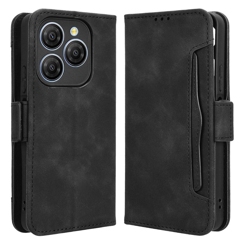 

For Blackview Shark 9 5G Leather Case Phone Wallet Cover with Multiple Card Slots B