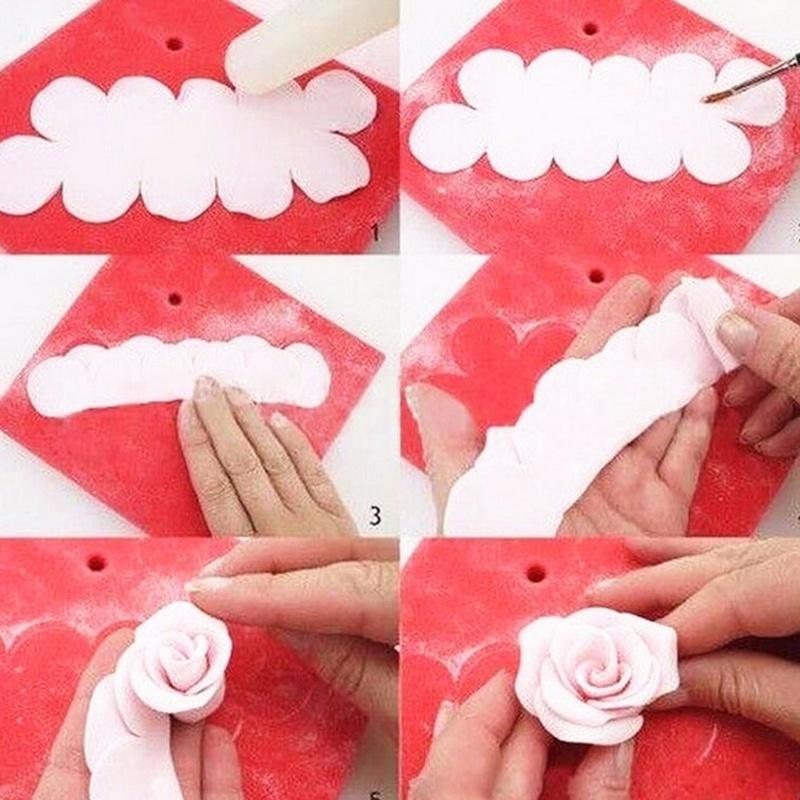 3Pcs/Set Flower Cake Molds Rose Flower Fondant Cutter Cake Decorating Tools Molds Sugarcraft Biscuit