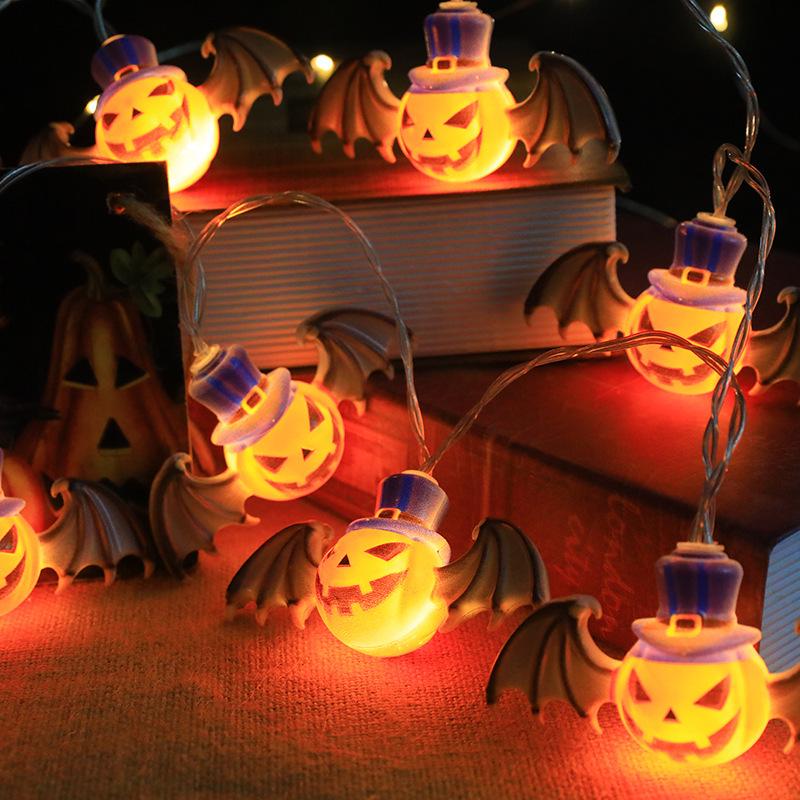Halloween Pumpkin & Ghost String Lights for Outdoor Decoration and Party Atmosphere