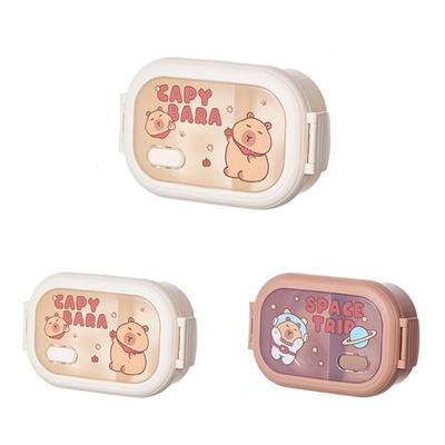 Nouvelle boîte à lunch Capybara 1320 ml, grande capacité, compartimentée, étanche, idéale pour les pique-niques et l'école.