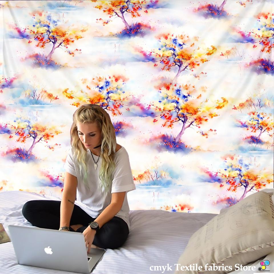 Tapiserie cu flori fluture, covoraș hippie în stil nordic simplu, cuvertură de pat boemă, tapiserie pentru decor