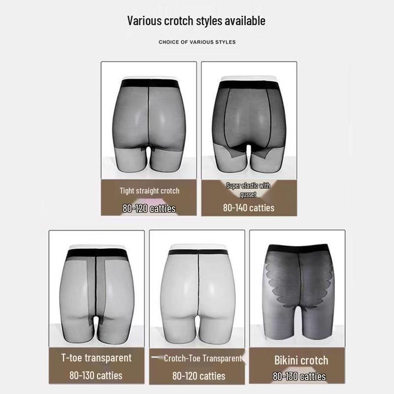 Women's Pineapple Anti-Snag Ultra-Thin Black Silk Pantyhose - Durable Summer Skin Tone Bare Leg Stockings