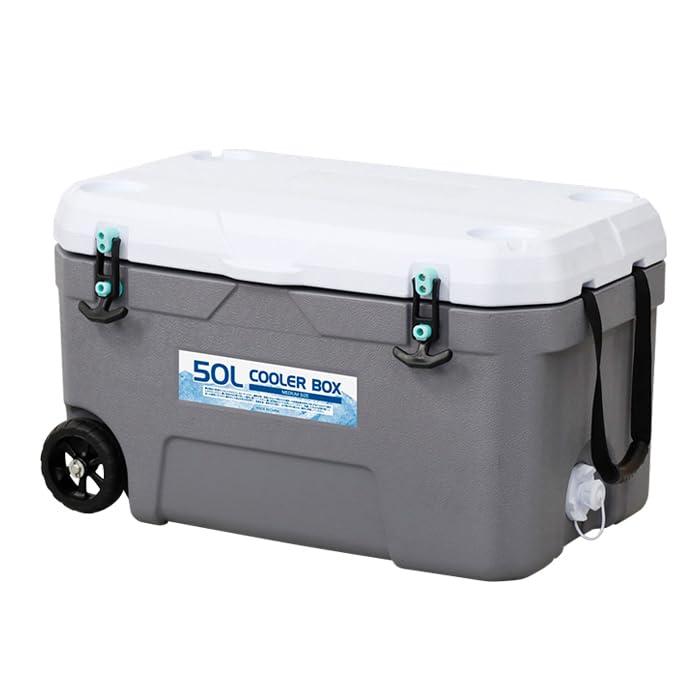 

Cooler Box 50L with Casters SIS Large Capacity Outdoor Camping Disaster Prevention Fishing Barbecue BBQ [FL-C050A]