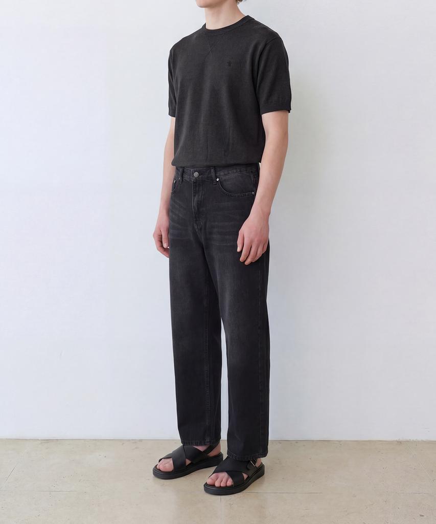 Edeunbeoleokeulleob Cool Linen Half-Sleeve Knit (Charcoal)
