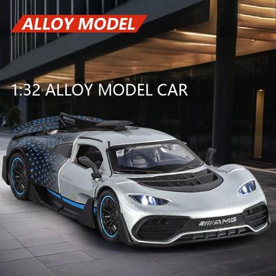 Nové 1:32 Mercedes Benz AMG ONE Super Sportovní Vozidlo Slitina Tlakový Odlitek Model Auta Zvuk & Světlo Klasické Hobby Sběratelské Předměty Narozeninové Dárky