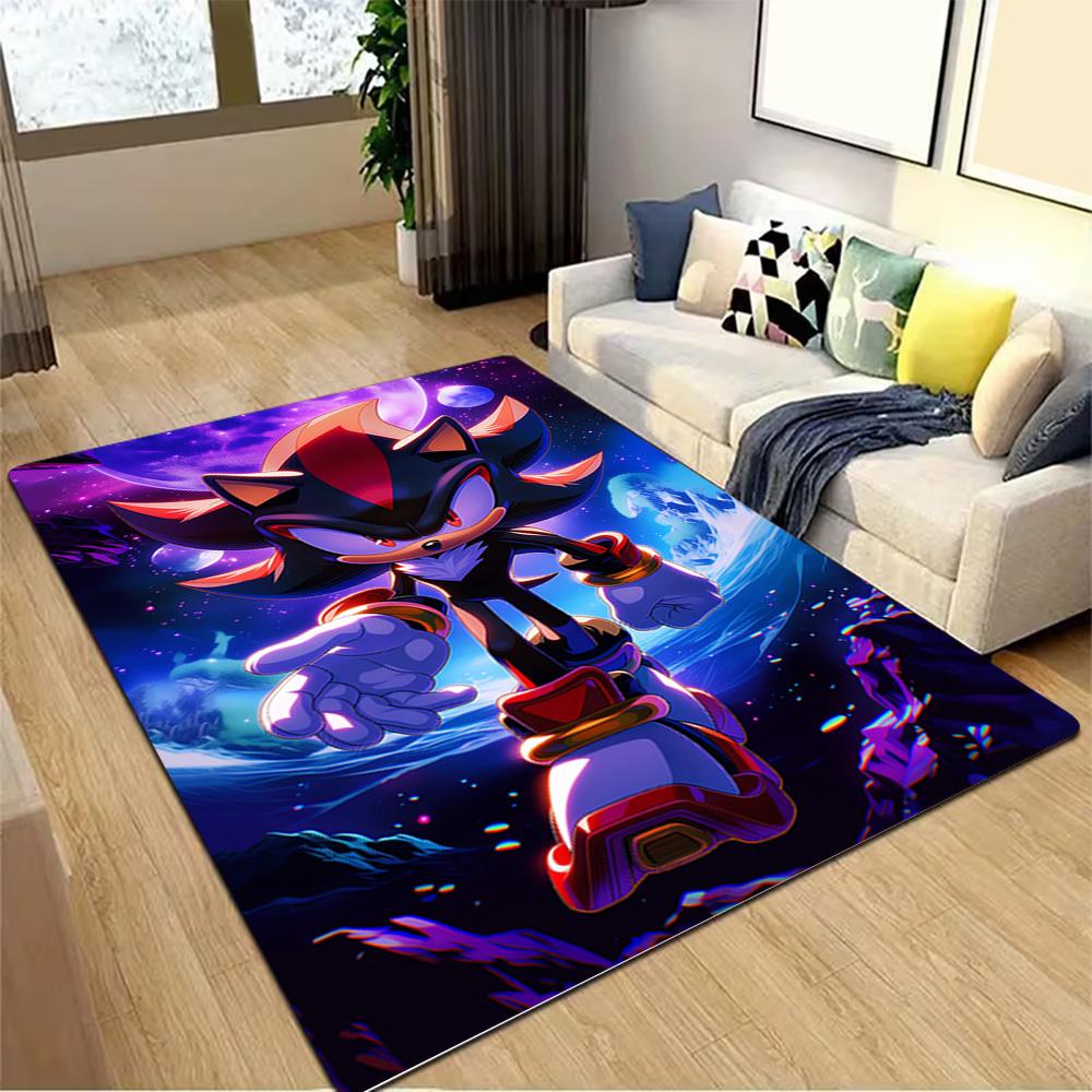 Shadow The Hedgehog Art Print Decoration,Carpet,Living Room,Bedroom, Non-slip,Square rug