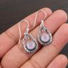 Rose Chalcedony Gemstone 925 Sterling Silver Jewelry Stylish Earrings 1.38" Gift CE-3-13