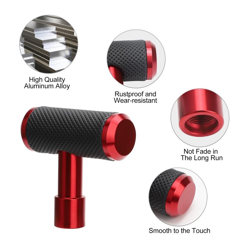 Gear Shift Knob Aircraft Joystick T-Handle Hammer Fit For At Mt Car Shifter Lever Handle Aluminum Alloy Car Accessories
