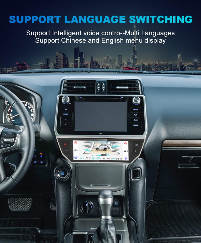 A/C Touch Screen Control Panel For Toyota Land Cruiser Prado 2018-2022 Plug&Play