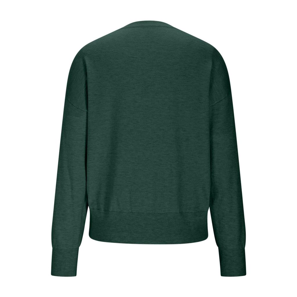2025 Autumn/Winter Warm Casual Solid Color Women's Crew Neck Pullover
