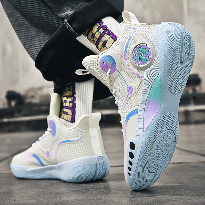 

Basketball shoes men s actual combat teenagers spring shock absorption students high-top big children wow functional wind sneakers women s sneake 35