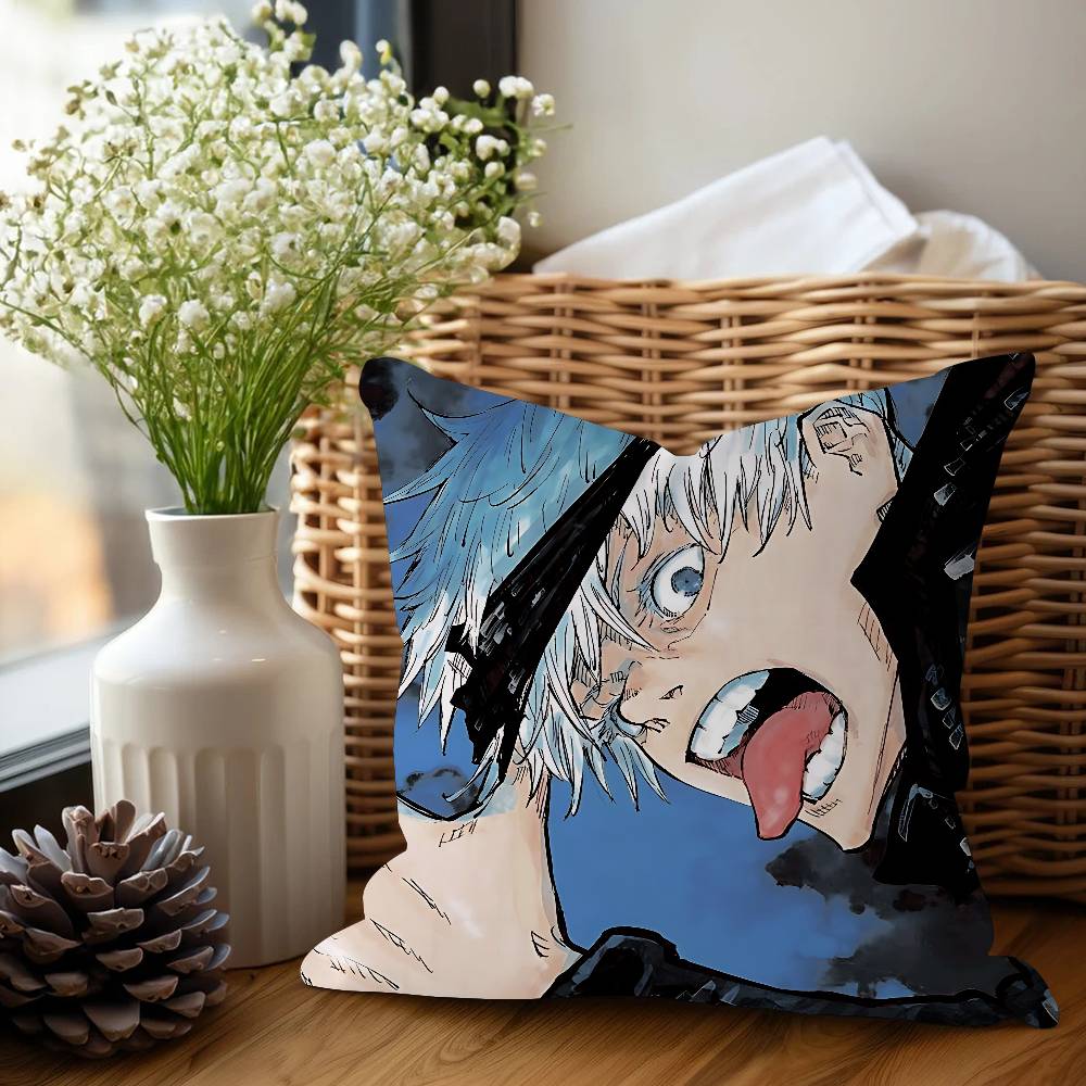 Anime S-Satoru G-Gojo Cushion Cover Inches Farmhouse Decor Home Throw Pillow Covers For Couch Decorations