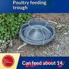 Roof Design Large Circular Chicken Feeder 12/14/16 Holes Rain Resistant for Farm Backyard Poultry Coop