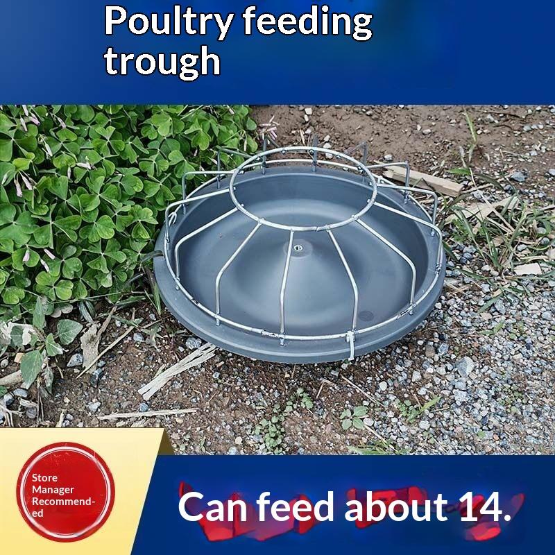 Roof Design Large Circular Chicken Feeder 12/14/16 Holes Rain Resistant for Farm Backyard Poultry Coop
