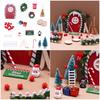 Wooden Christmas Gnomes Set with Detachable Miniature Scene Models Safe Child Friendly Holiday Decorations 1Box