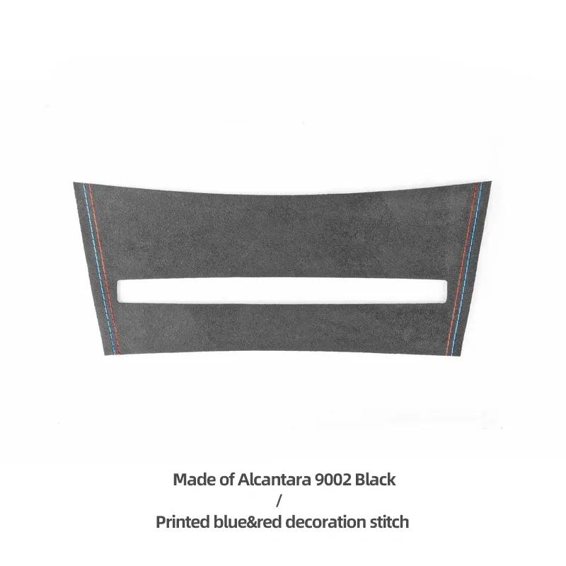 Betterhumz Para BMW Serie 5 E60 2004-2009 Panel de Consola Central del Coche Caja de Almacenamiento Almohadilla Embellecedor Hecho de Alcantara Accesorios de Interior
