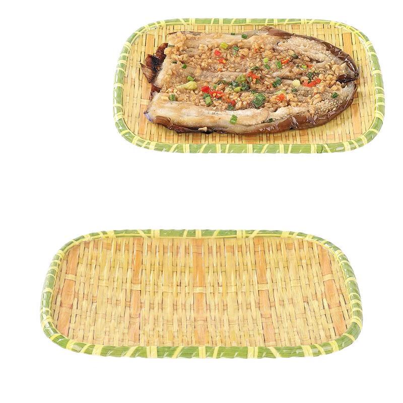 QianXing Melamin Imitation Bambuväv Serveringsfat Set