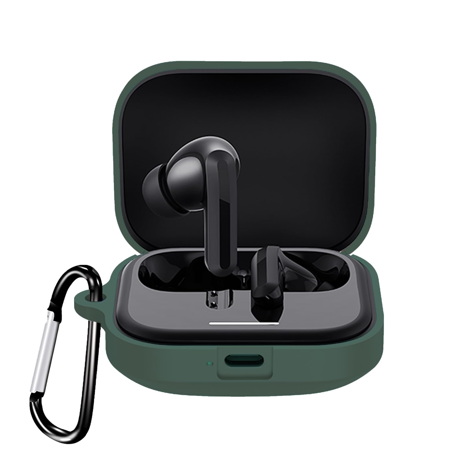 

YAODLE Silicone Case for Xiaomi Redmi Buds Full Drop Scratch Charging Lightweight and with Carabiner 5, Protection, Protection, Resistant, Shockproof, зелений