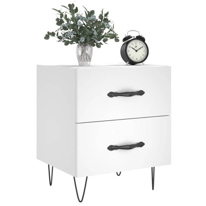 Maison Exclusive - Bedside Tables 2 Pcs White 40x35x47.5 Cm Engineered Wood