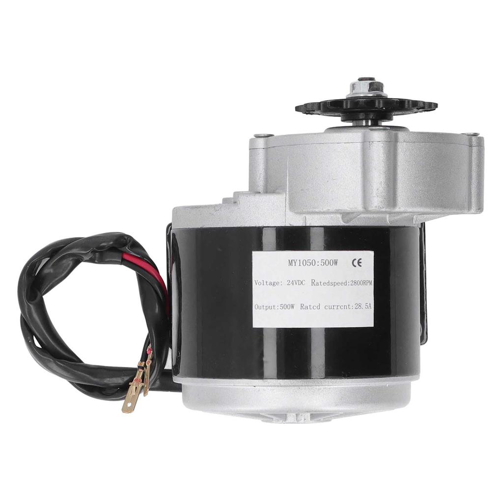 13T Motor 24V 500W Gear Motor 24V 500W Motor 13T 2800 RPM Geared Motor Brushed Speed Reduction Motor for Electric Bike