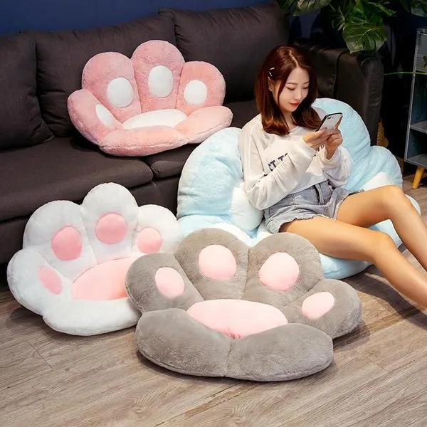 Paw Pillow Animal Seat Cushion Stuffed Small Plush Sofa Indoor Floor Home Chair Decor Gift